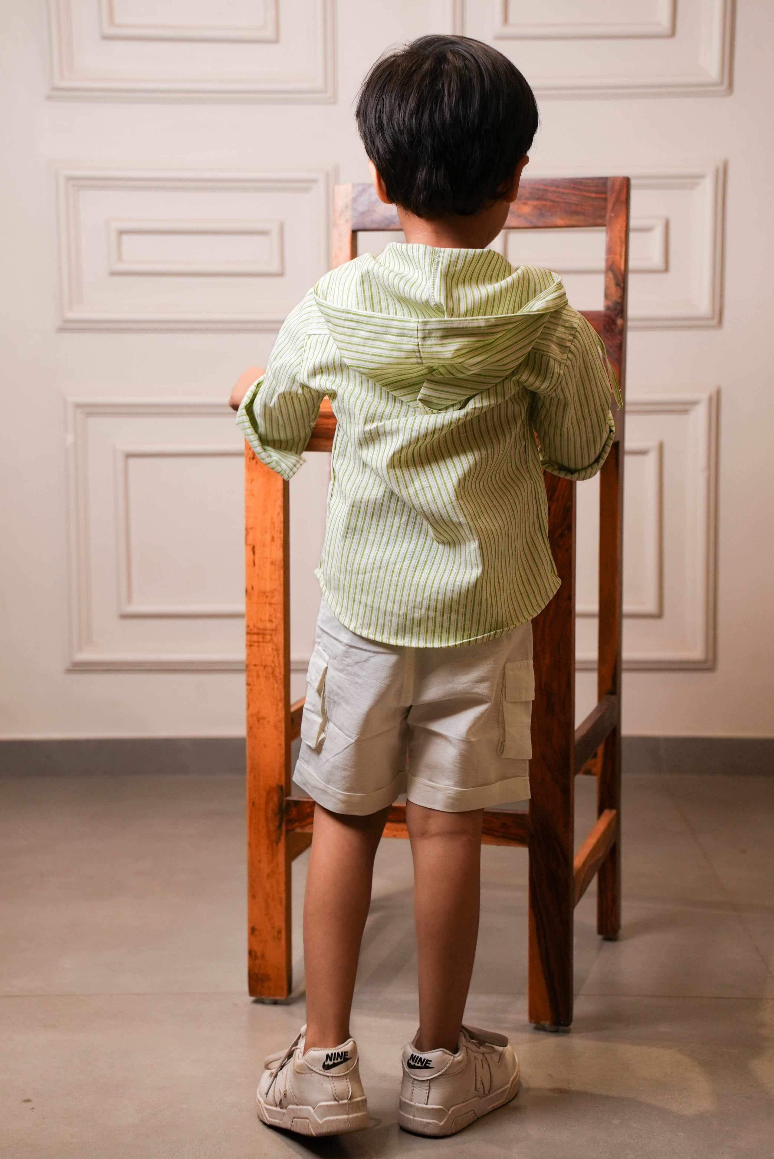 Sage breezy linen hoodie