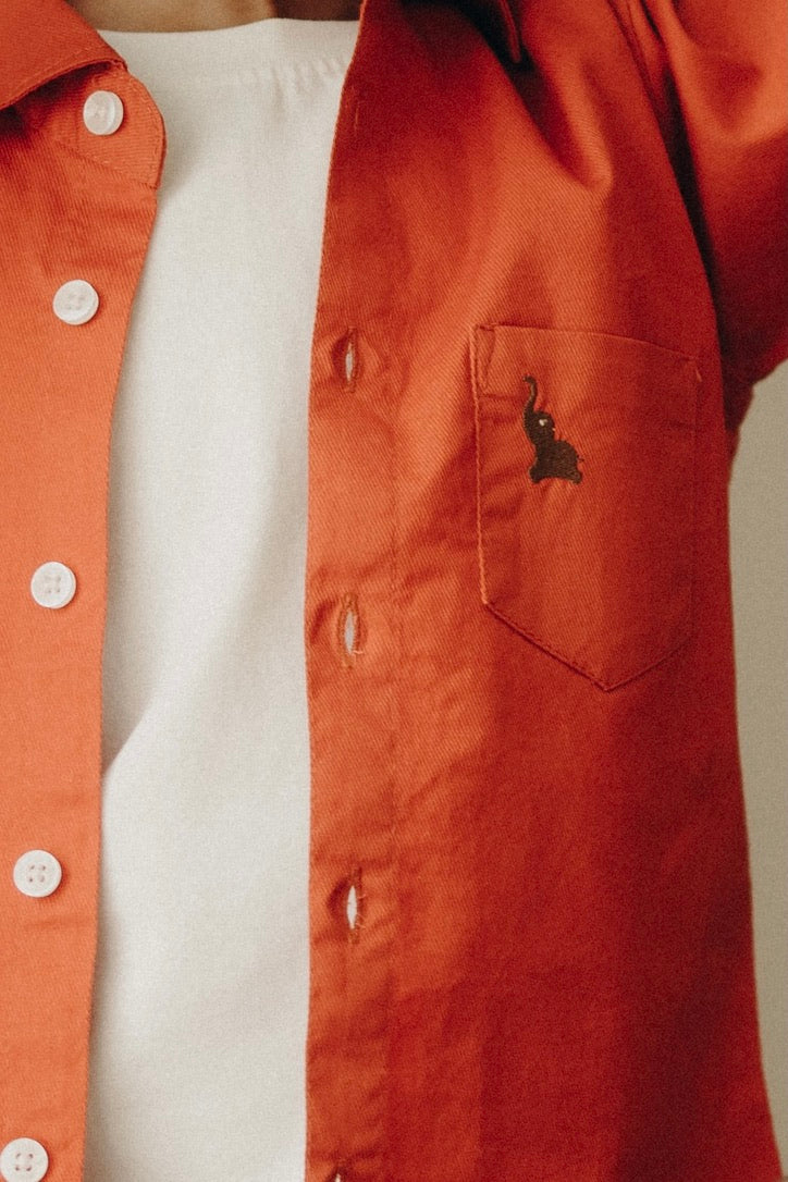Rust cotton shirt