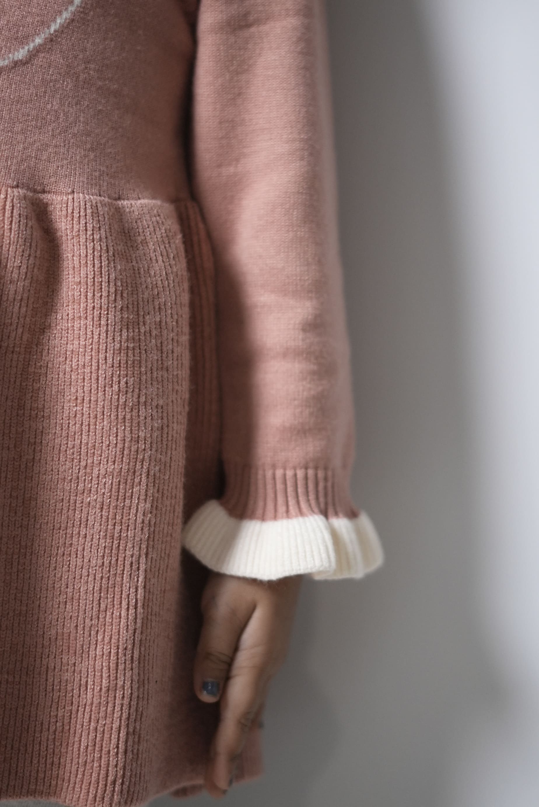 Knitted dusty Rose dress