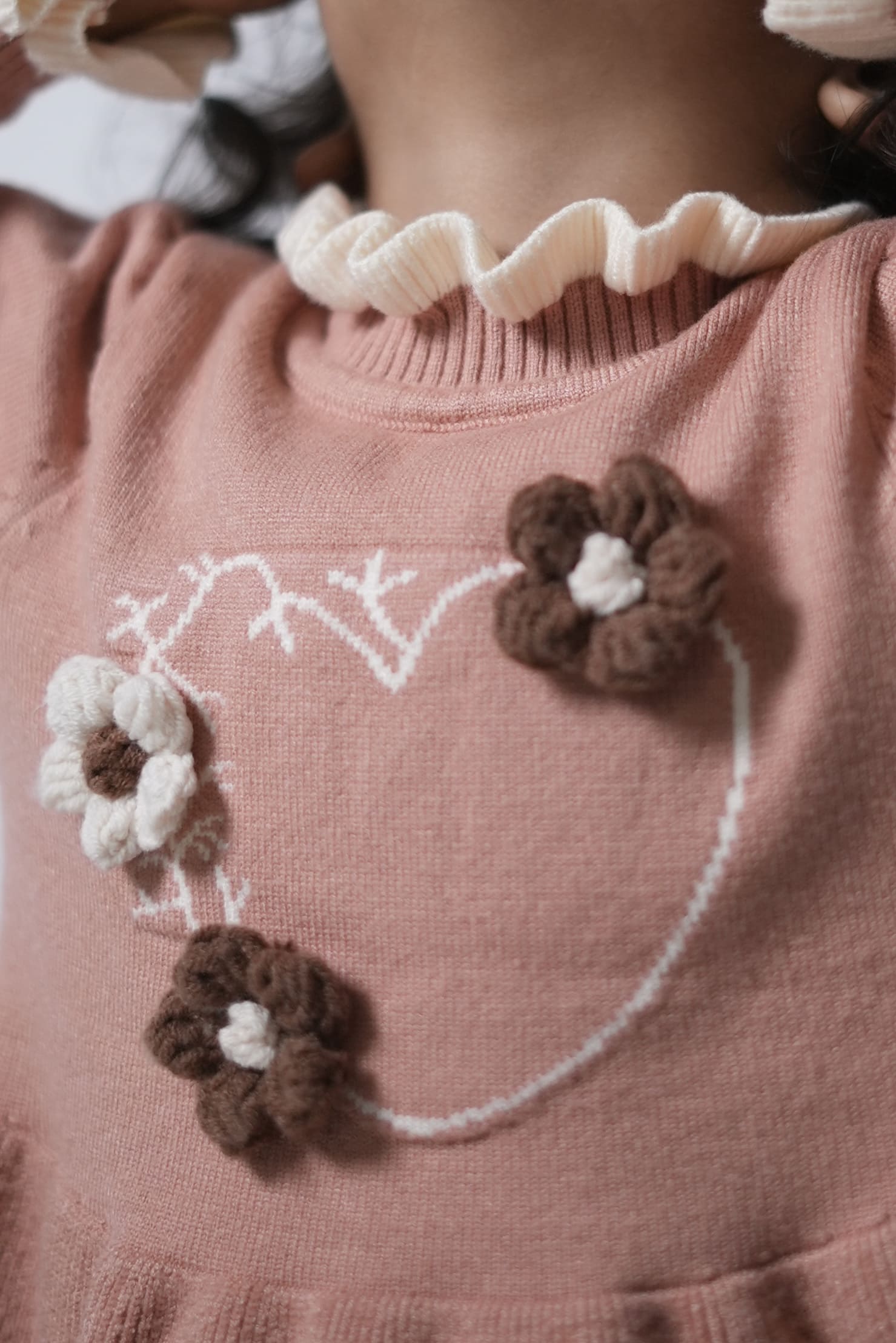 Knitted dusty Rose dress