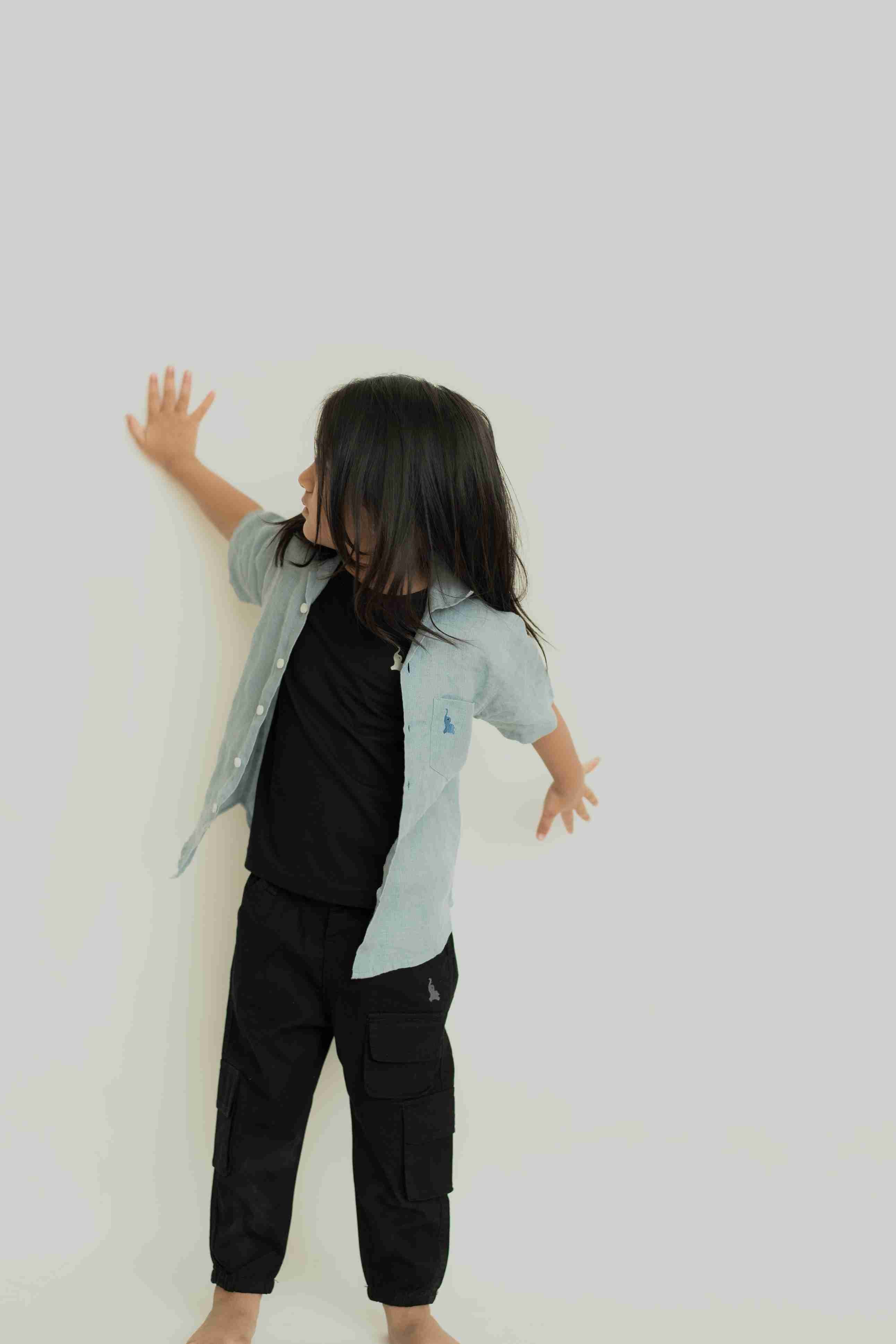 Unisex Black Multi pocket cargo pants