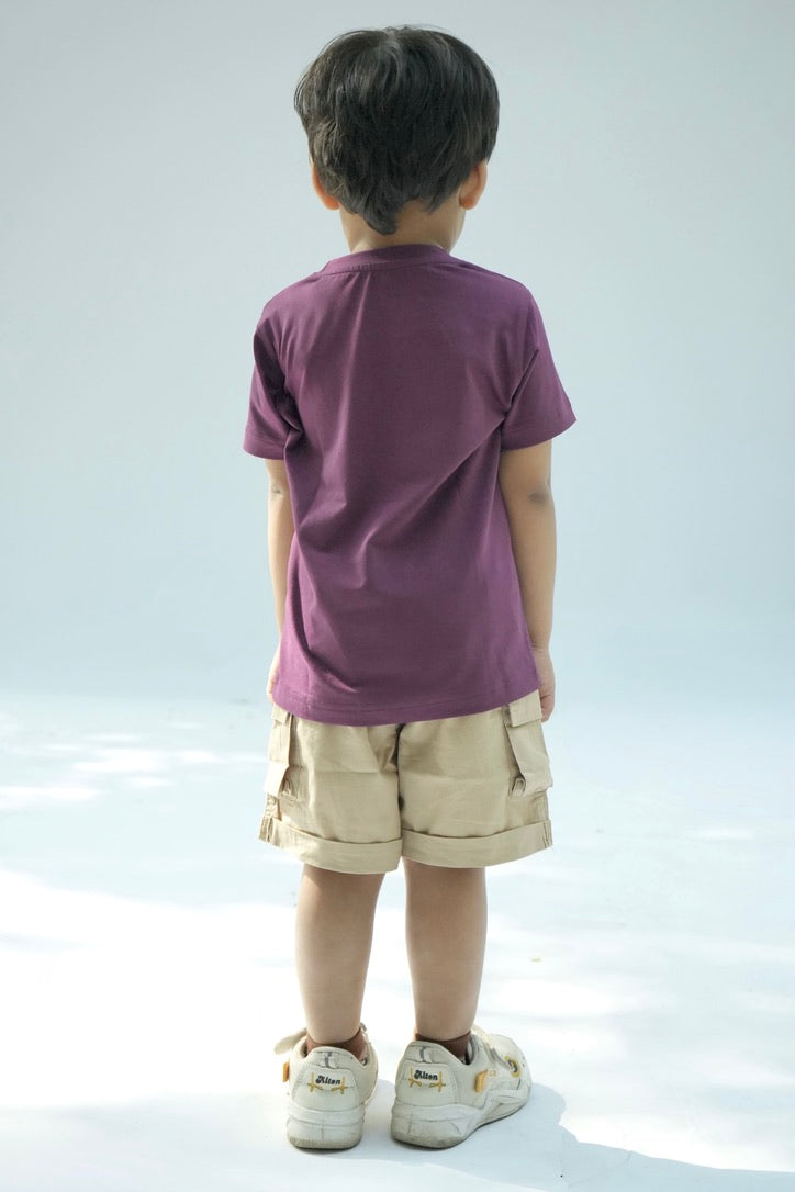 Purple solid tee
