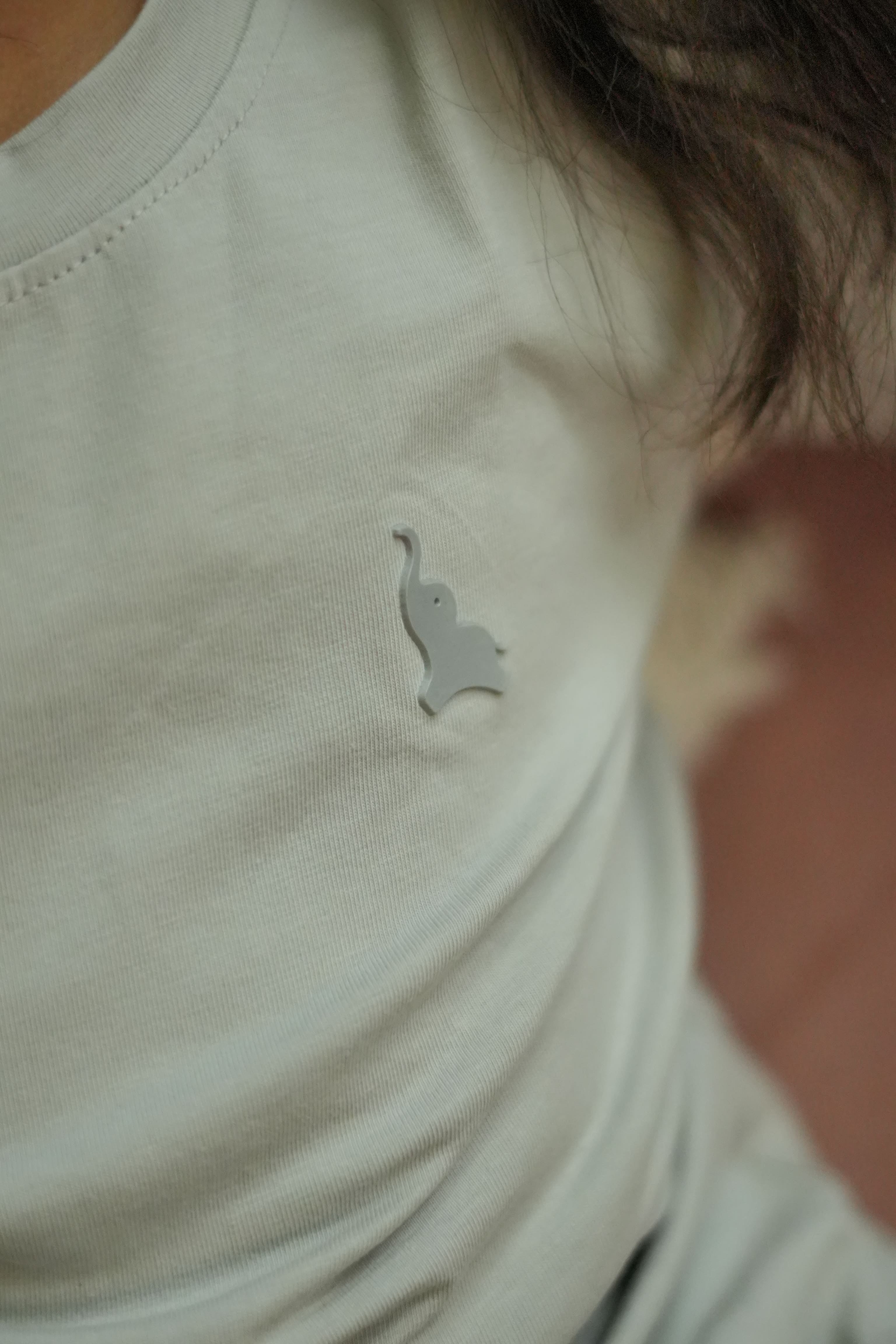 Grey solid tee
