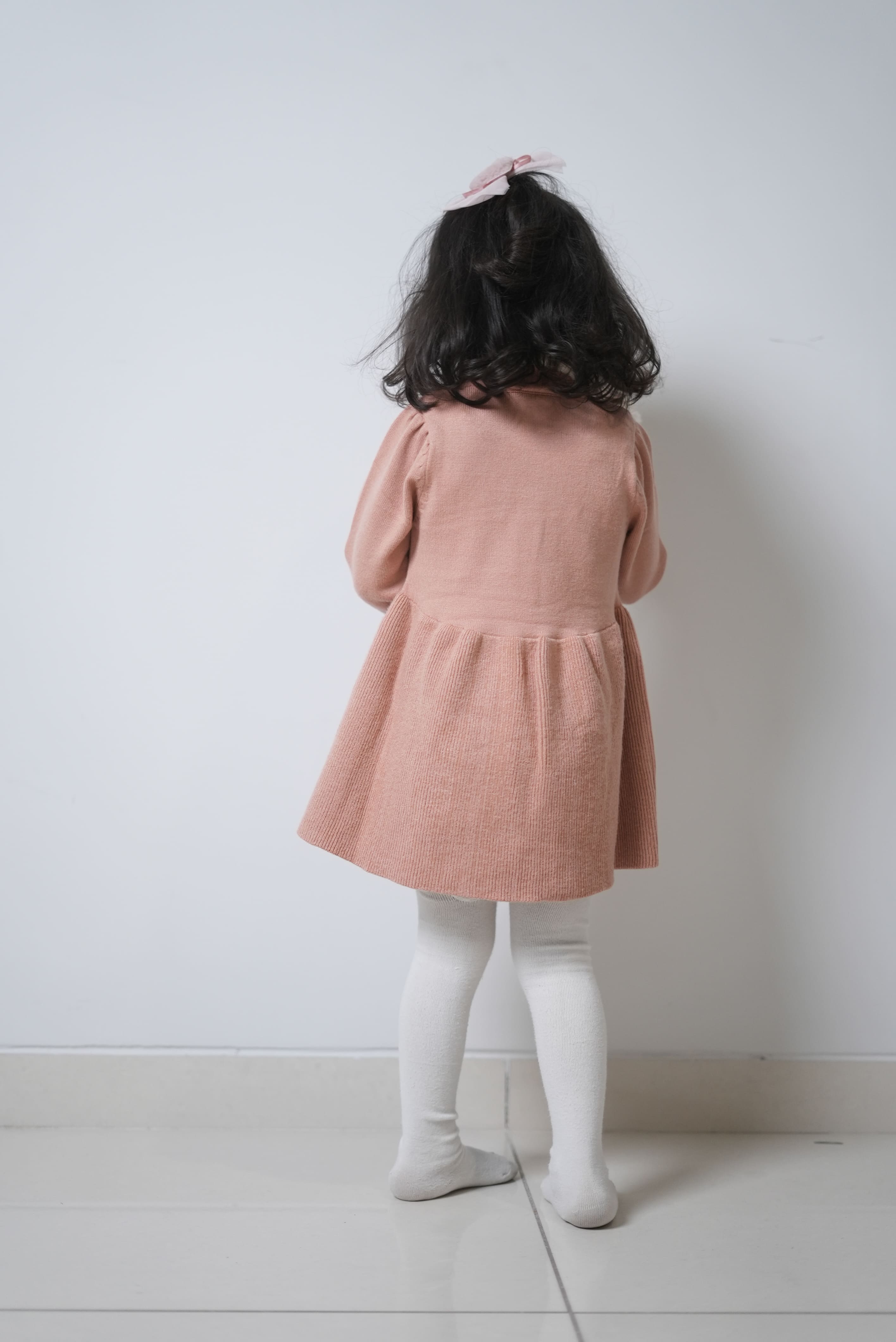 Knitted dusty Rose dress