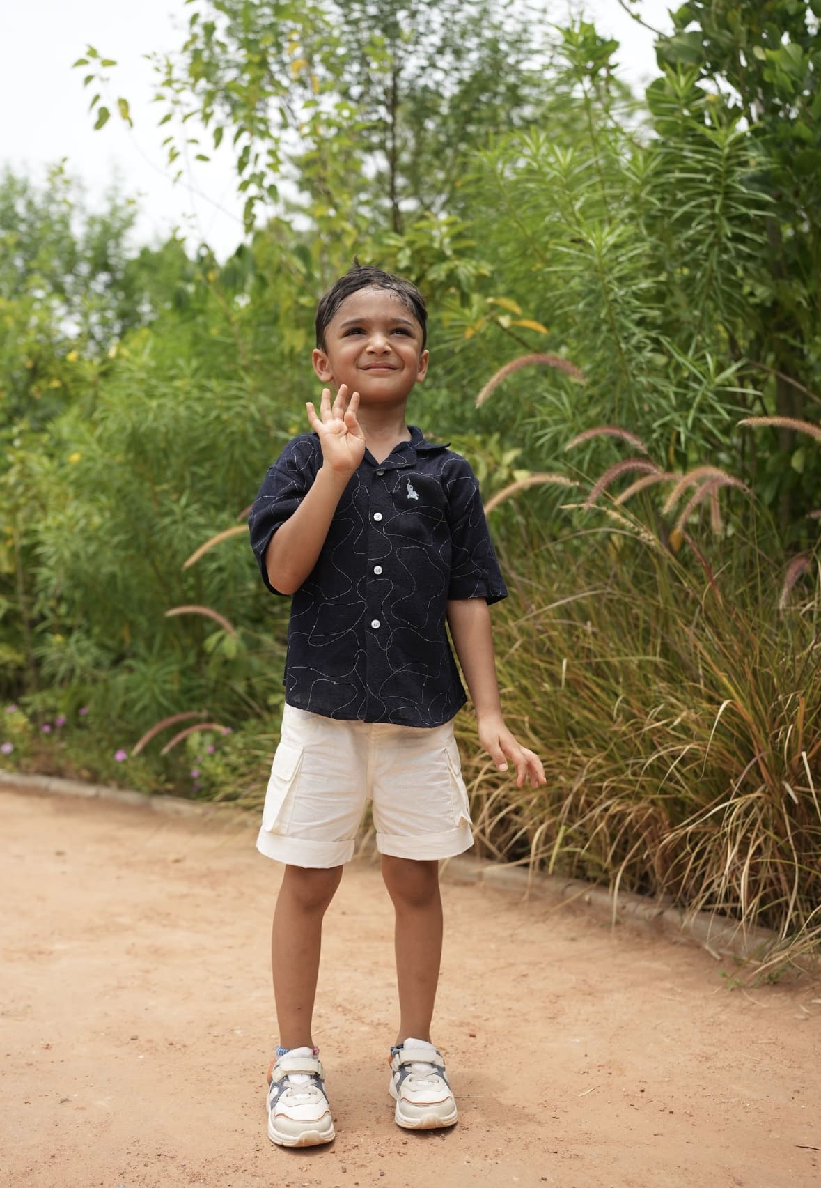 White cargo shorts