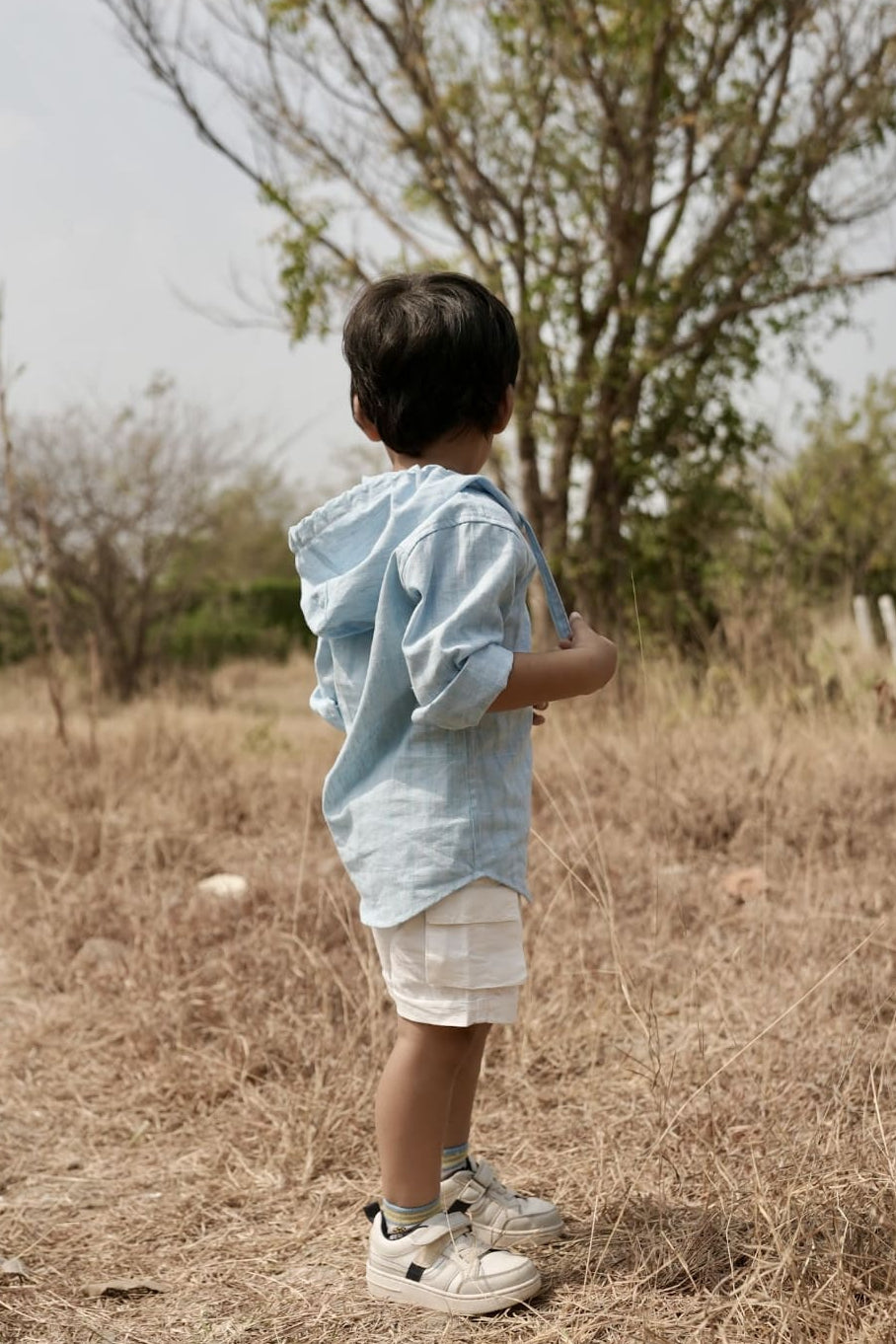 Morning Sky Linen hoodie Shirt