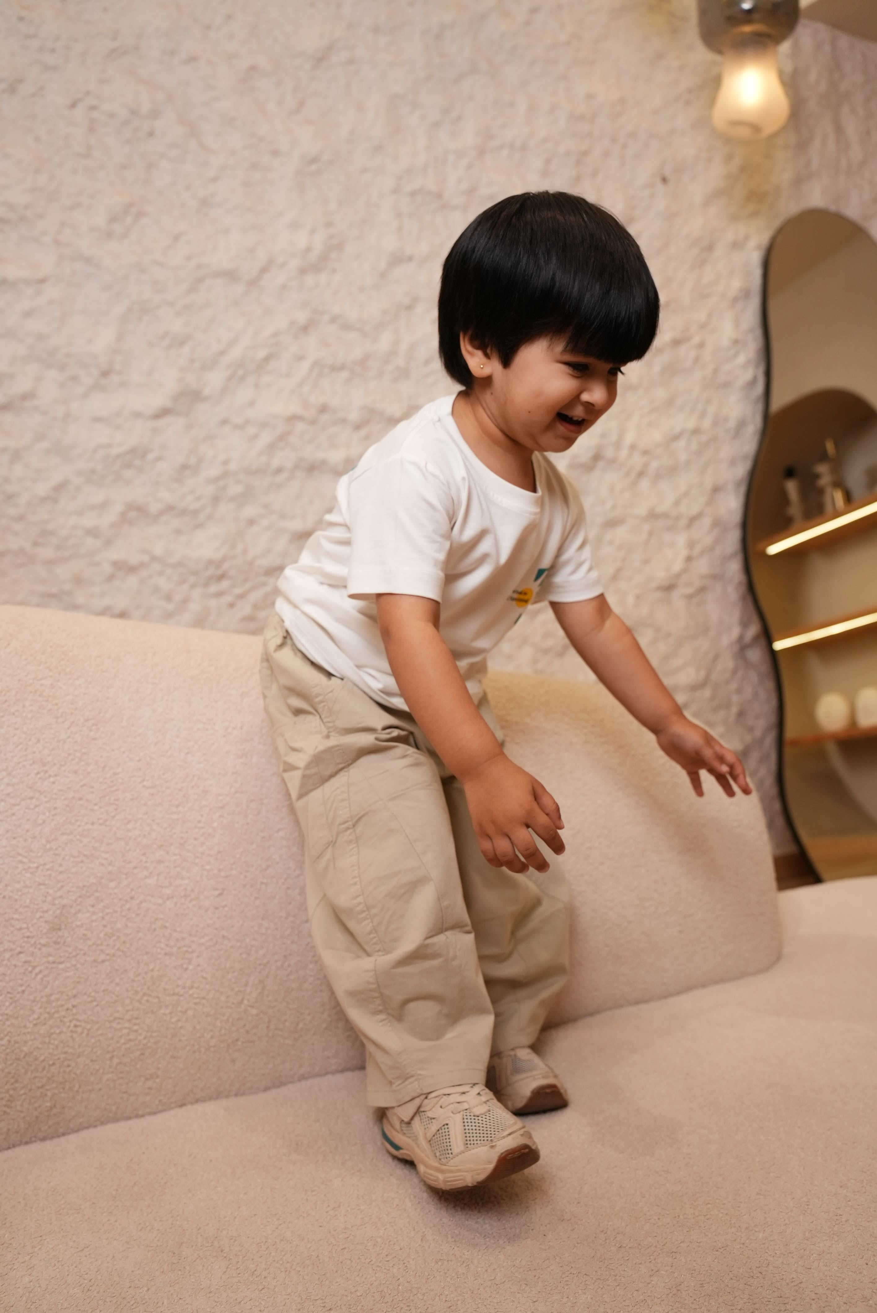 Soft beige korean pants