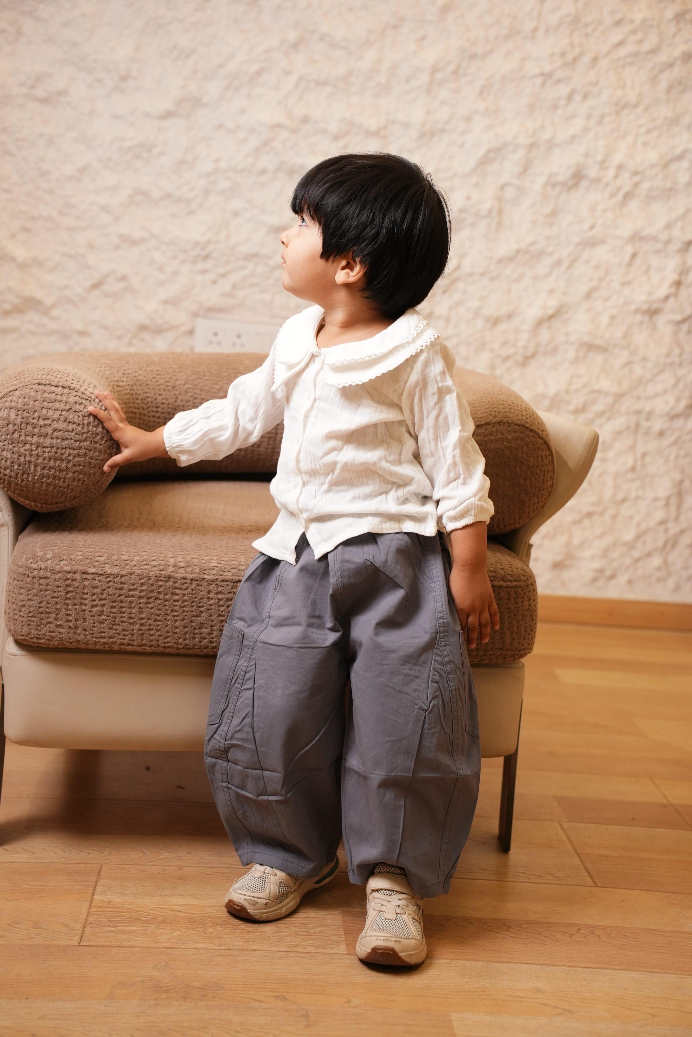 Ash blue korean pants