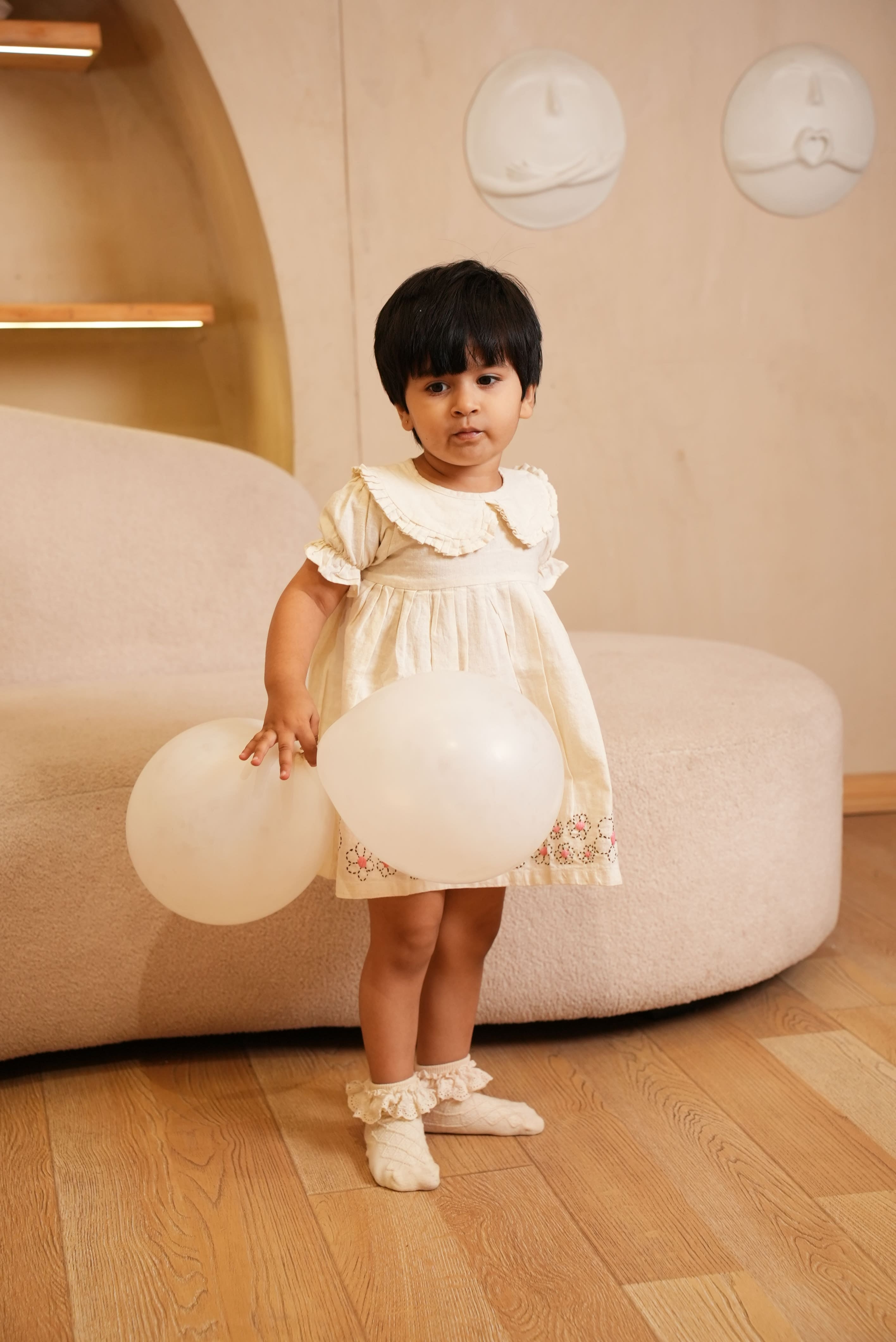 Ivory Flower Dress