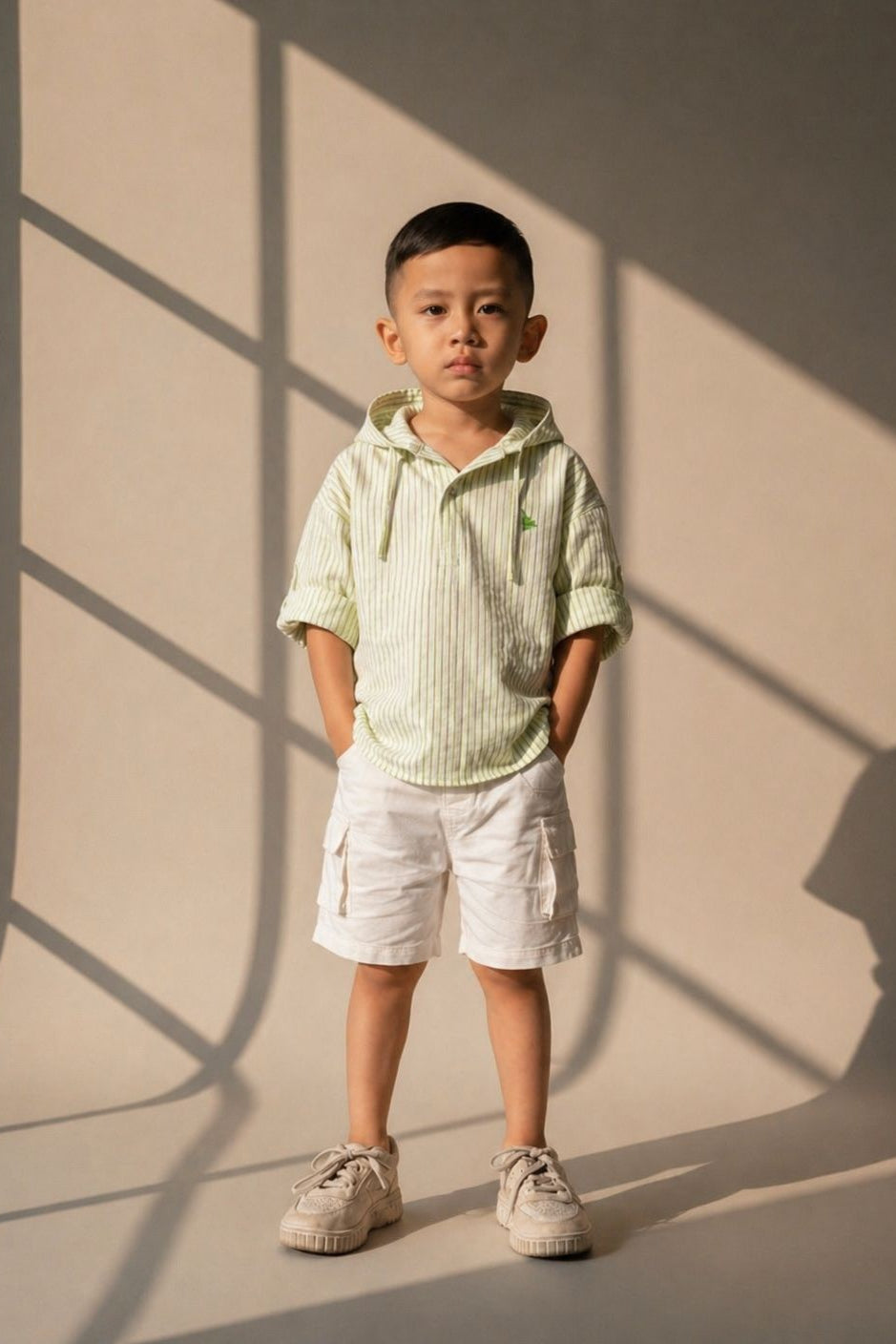 Sage breezy linen hoodie